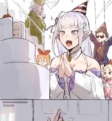 Gang Emilia birthday- Re zero kara hajimeru isekai seikatsu hentai White Chick